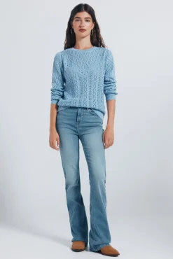 Springfield Camisolas-Suéter de malha malha azul