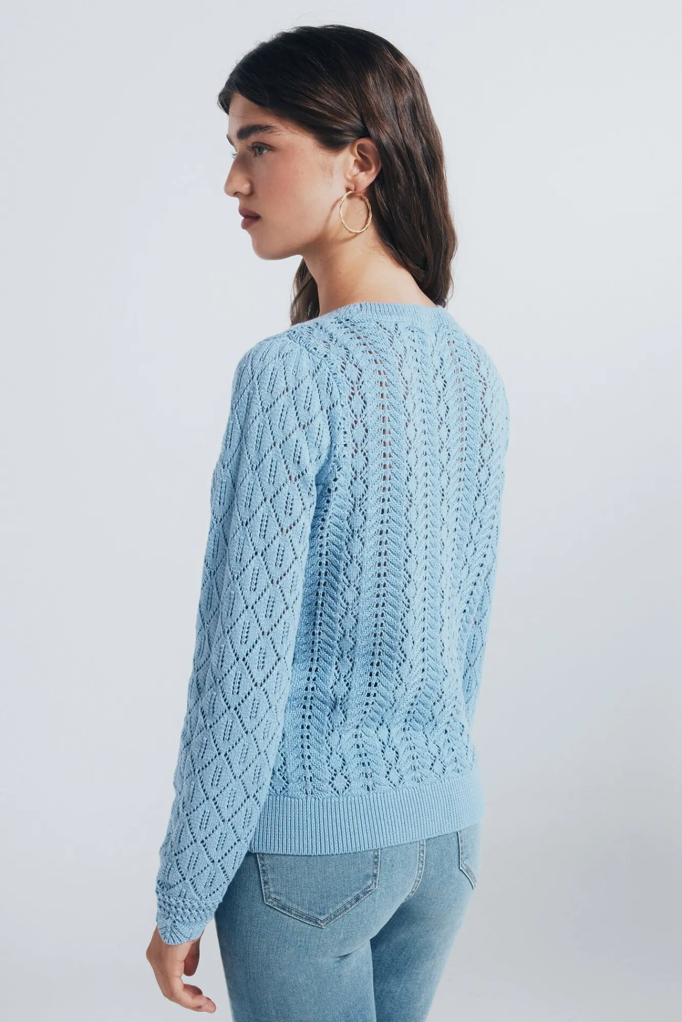 Springfield Camisolas-Suéter de malha malha azul