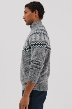 Cortefiel Camisolas-Suéter de Natal com gola alta Cinzento