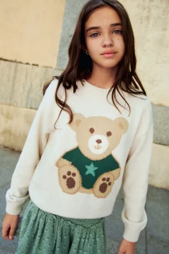 Springfield Kids Malhas-Suéter de ursinho de pelúcia para menina estampado