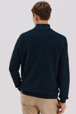 Cortefiel Camisolas-Suéter estruturado de algodão Azul