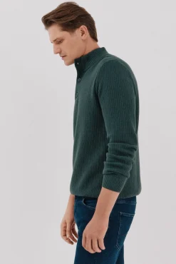 Cortefiel Camisolas-Suéter estruturado de algodão Verde