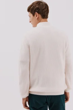 Cortefiel Camisolas-Suéter estruturado de algodão Ecru