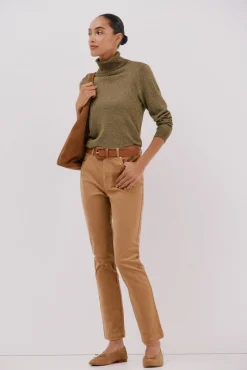 Cortefiel Camisolas-Suéter fino de lurex Verde