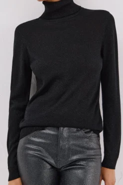 Cortefiel Camisolas-Suéter fino de lurex Preto