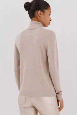 Cortefiel Camisolas-Suéter fino de lurex Tostado