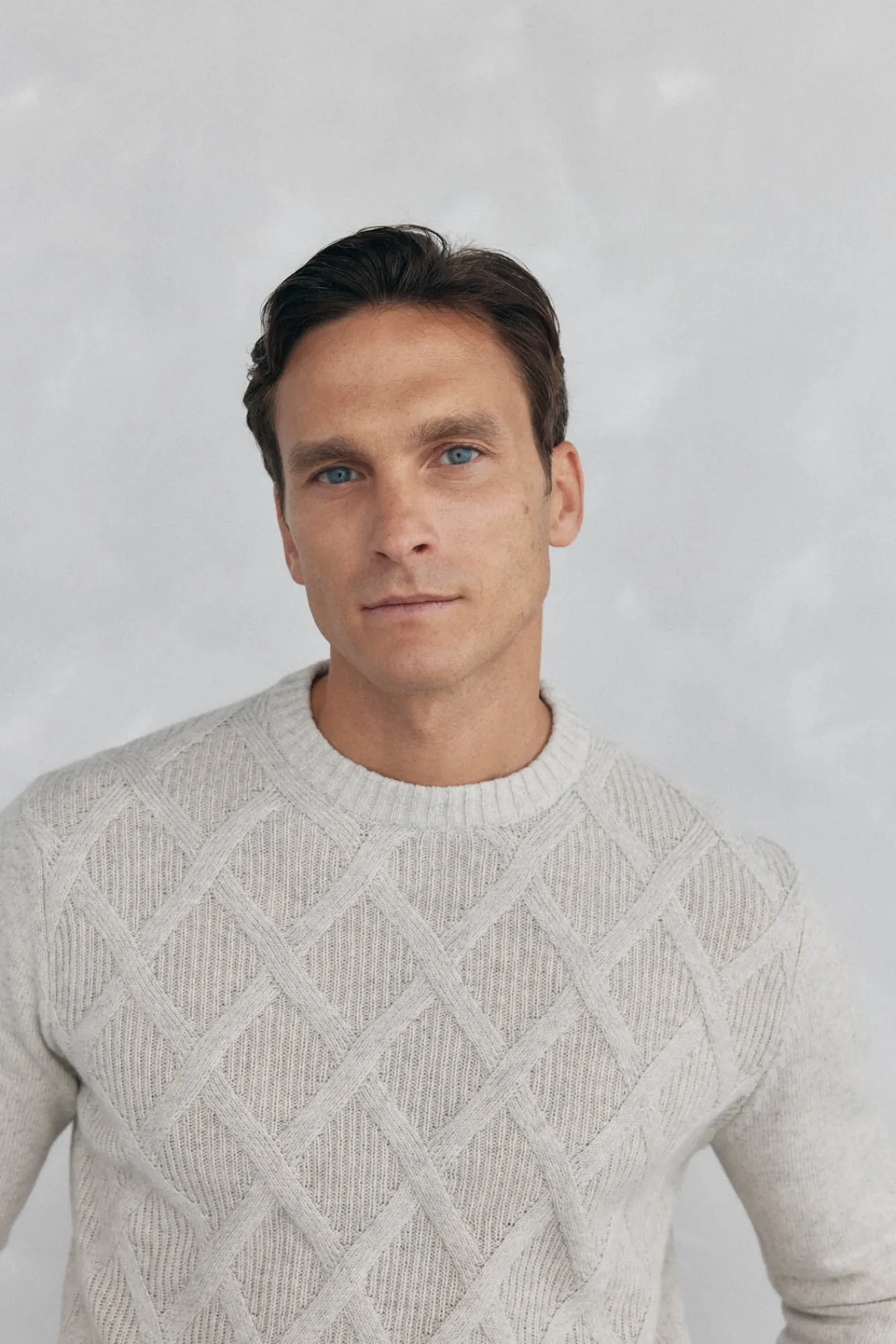 Pedro del Hierro Camisolas-Suéter gola redonda em formato de diamante Cizento