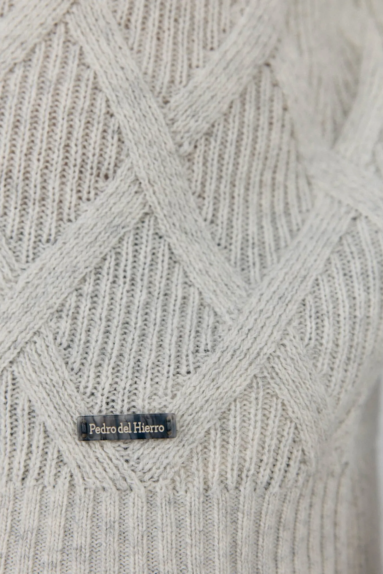 Pedro del Hierro Camisolas-Suéter gola redonda em formato de diamante Cizento