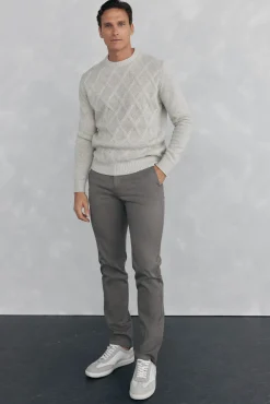 Pedro del Hierro Camisolas-Suéter gola redonda em formato de diamante Cizento