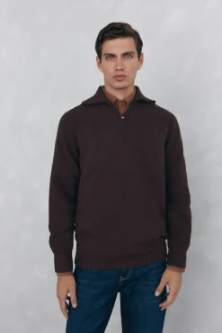 Pedro del Hierro Camisolas-Suéter gola Vespa Marrom