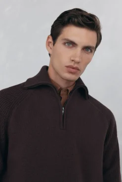 Pedro del Hierro Camisolas-Suéter gola Vespa Marrom