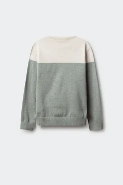 Springfield Kids Malhas-Suéter infantil com blocos de cores verde