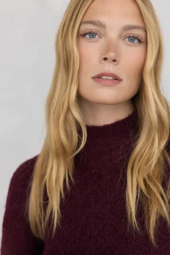 Pedro del Hierro Camisolas-Suéter oversized de fantasia Bordeaux