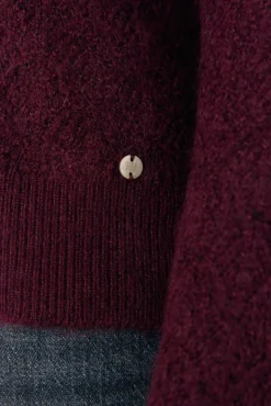 Pedro del Hierro Camisolas-Suéter oversized de fantasia Bordeaux