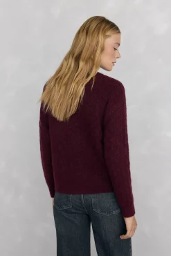 Pedro del Hierro Camisolas-Suéter oversized de fantasia Bordeaux