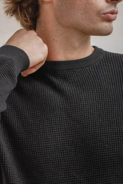 Celopman Camisolas-Suéter Quadrado Básico preto