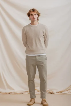 Celopman Camisolas-Suéter Quadrado Básico bege