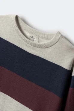 Springfield Kids Malhas-Suéter riscas básico para meninos azul