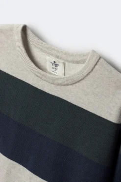 Springfield Kids Malhas-Suéter riscas básico para meninos verde