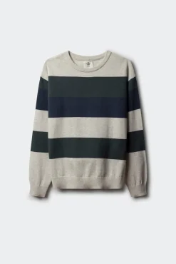 Springfield Kids Malhas-Suéter riscas básico para meninos verde