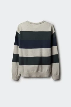 Springfield Kids Malhas-Suéter riscas básico para meninos verde