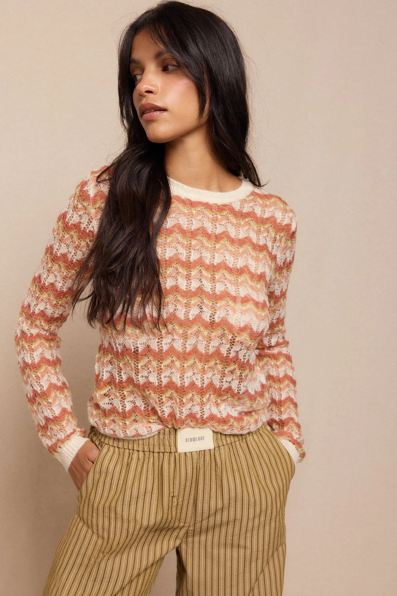 Slowlove Camisolas-Suéter vazado multicolor Multicolorido