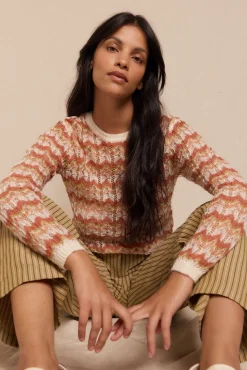 Slowlove Camisolas-Suéter vazado multicolor Multicolorido