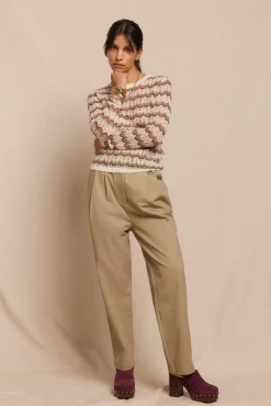 Slowlove Camisolas-Suéter vazado multicolor Tostado