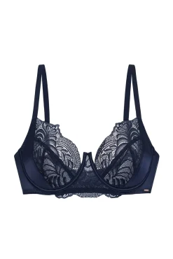 Dorina Roupa Interior-Sutiã Amar cobertura total sem bojo azul