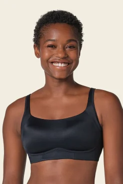 Leonisa Roupa Interior-Sutiã diário sem aro , de alto suporte e alta cobertura preto