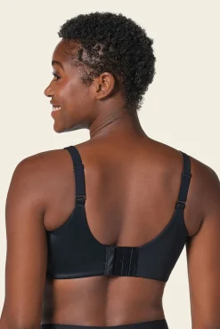 Leonisa Roupa Interior-Sutiã diário sem aro , de alto suporte e alta cobertura preto