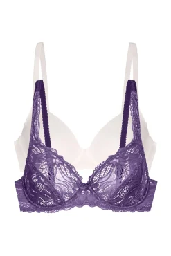 Dorina Roupa Interior-Sutiã Philippa cobertura total sem bojo rosa