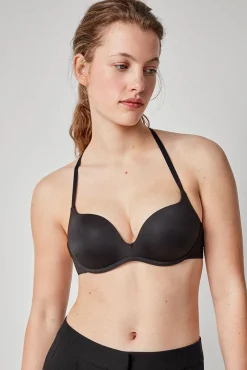 Gisela Roupa Interior-Sutiã push up sem aro preto