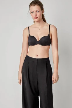 Gisela Roupa Interior-Sutiã push up sem aro preto