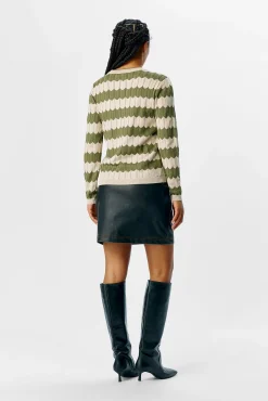 Object Camisolas-Sweater malha rendilhada Verde