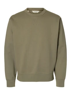 Selected Sweatshirts-Sweatshirt 100% algodão orgânico Verde