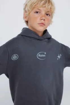 Springfield Kids Sweatshirts|T-Shirts-Sweatshirt "Abrace a bagunça" para capuz cinzento