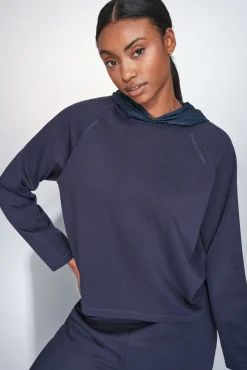 Dash and Stars Sweatshirts-Sweatshirt escuro com toque suave azul