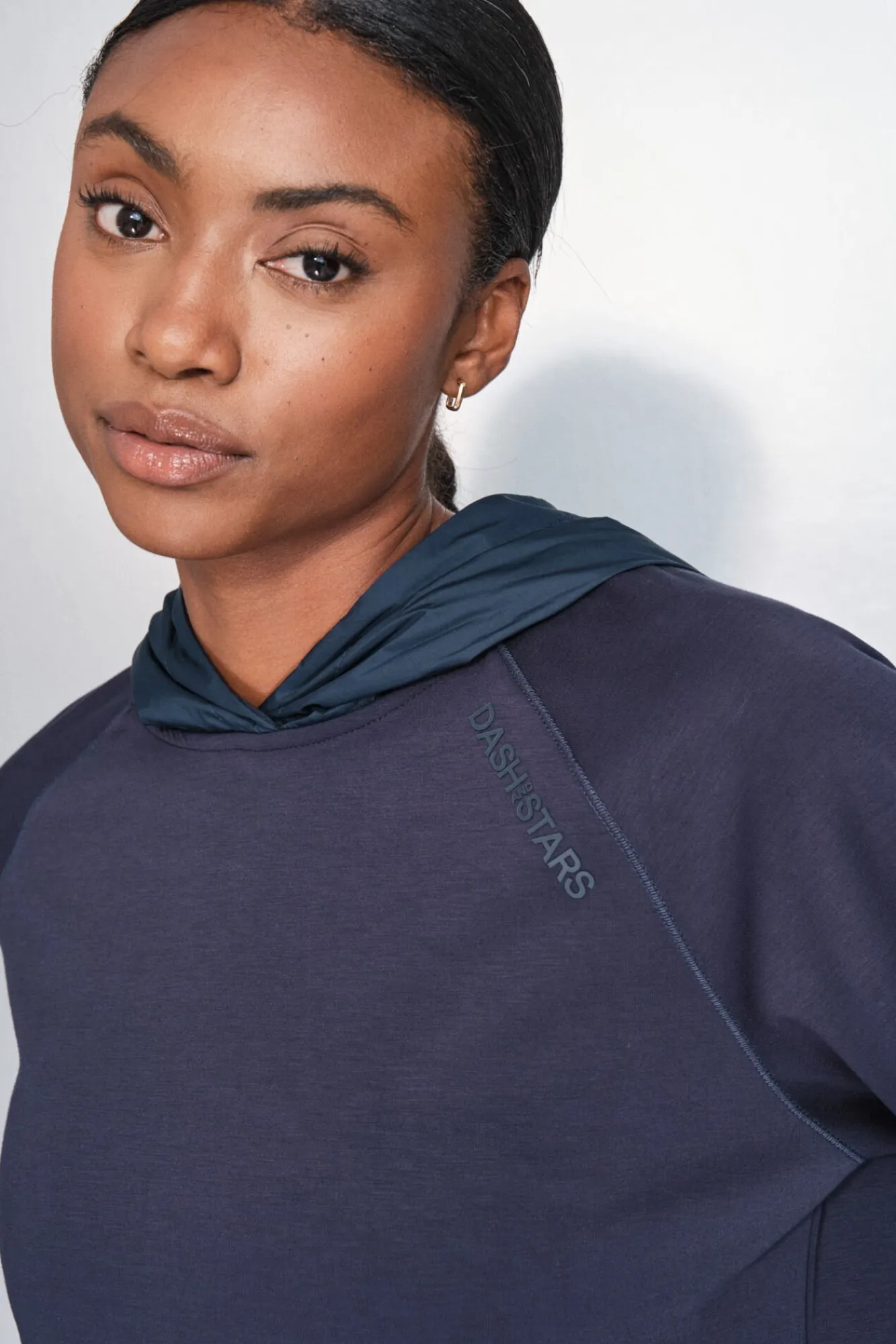 Dash and Stars Sweatshirts-Sweatshirt escuro com toque suave azul