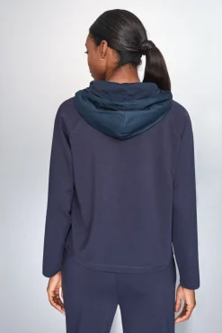 Dash and Stars Sweatshirts-Sweatshirt escuro com toque suave azul