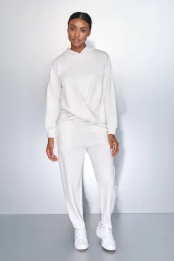 Dash and Stars Sweatshirts-Sweatshirt branco drapeado beige