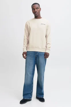 Jack & Jones Sweatshirts-Sweatshirt básico com logo cinzento