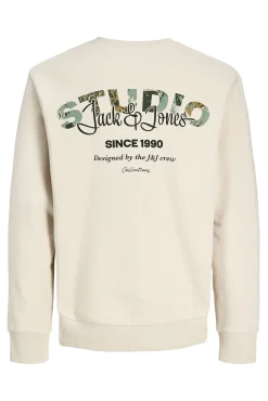 Jack & Jones Sweatshirts-Sweatshirt básico com logo cinzento
