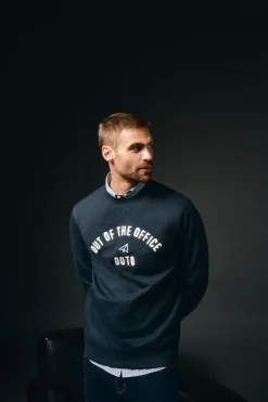 OOTO Sweatshirts-Sweatshirt caixa logo Azul