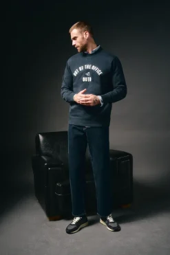 OOTO Sweatshirts-Sweatshirt caixa logo Azul