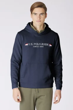 Us Polo Sweatshirts-Sweatshirt Capuz Azul