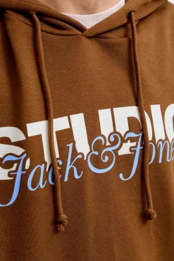 Jack & Jones Sweatshirts-Sweatshirt Capuz castanho