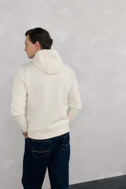 Pedro del Hierro Sweatshirts-Sweatshirt capuz logo bordado Beige