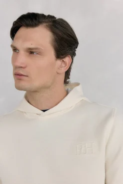 Pedro del Hierro Sweatshirts-Sweatshirt capuz logo bordado Beige
