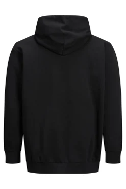 Jack & Jones PLUS Sweatshirts-Sweatshirt capuz print logo PLUS preto